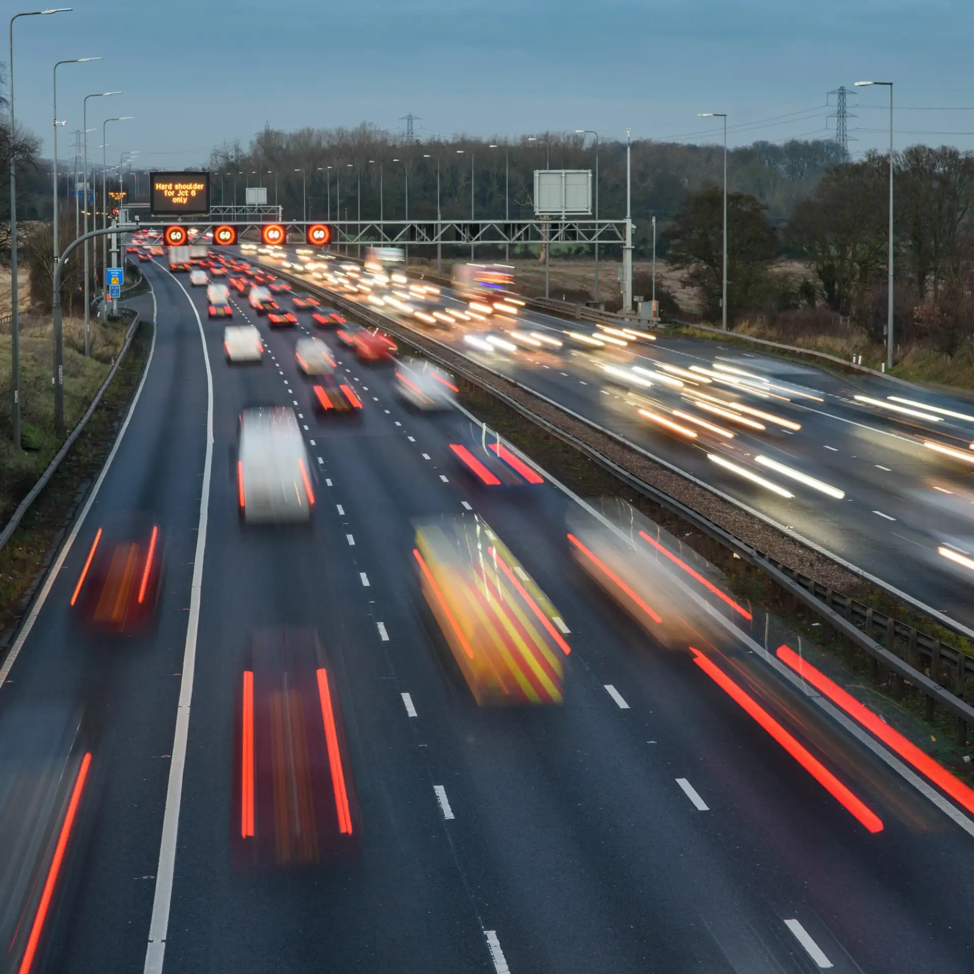 Vehicles on motorway