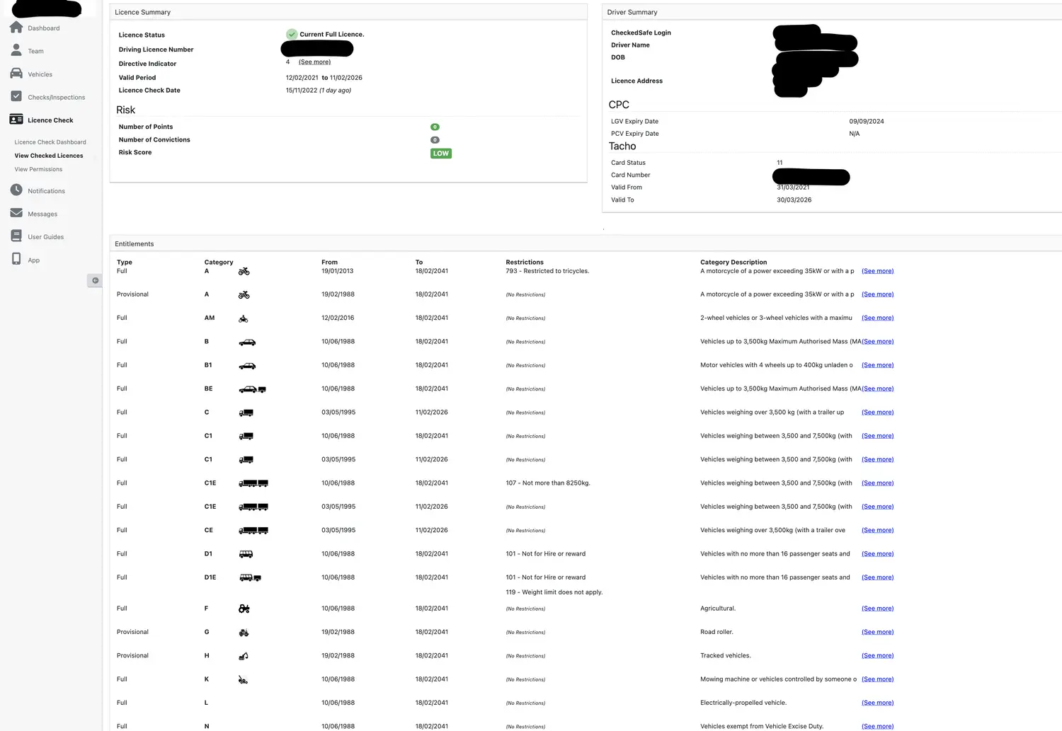 update job card