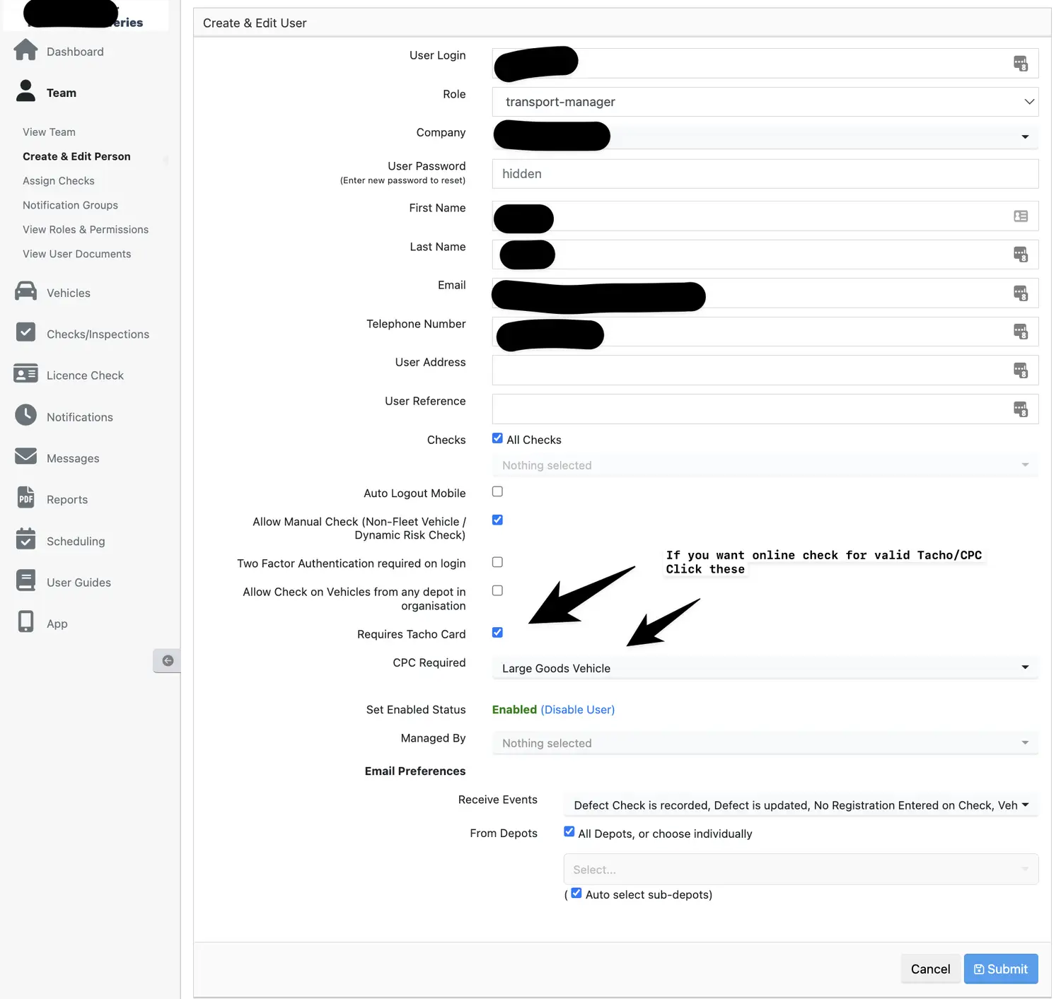 update job card