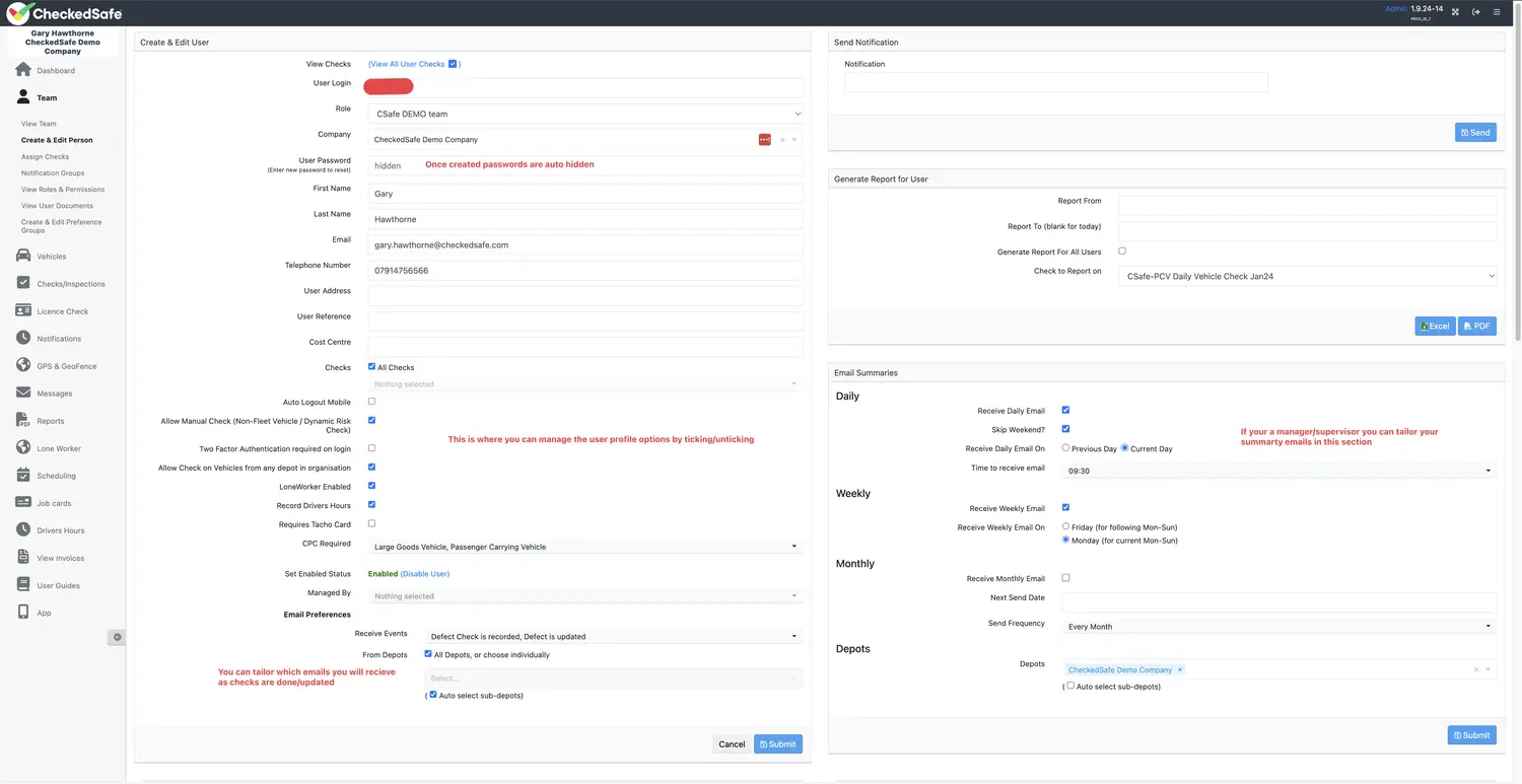 User profile