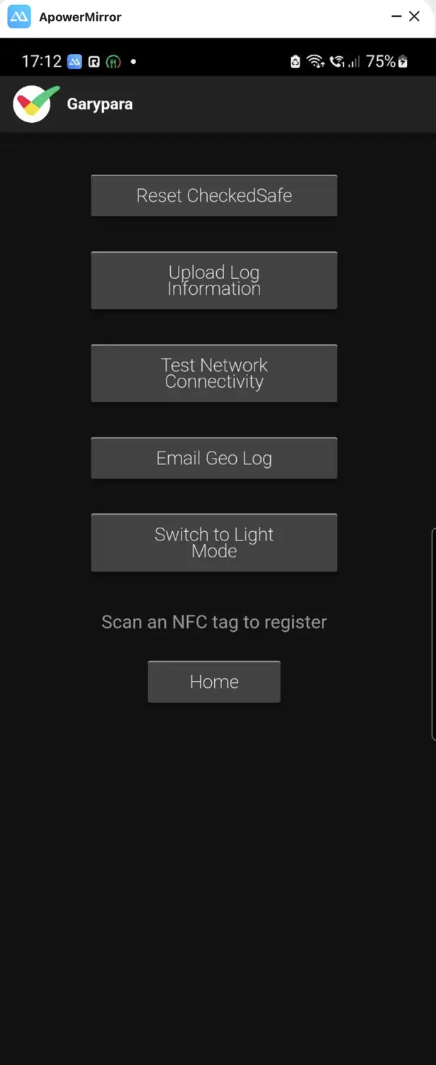 App help screen